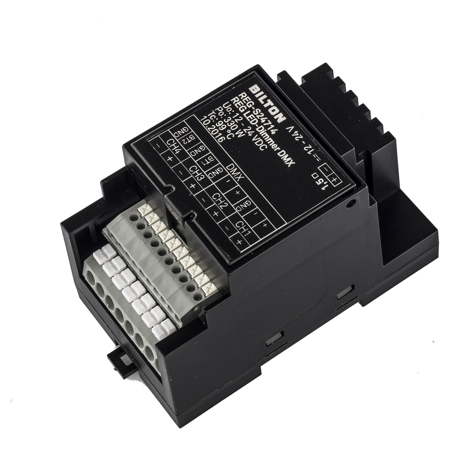 DMX / Analog - BL Dimmer REG 12-24VDC 330W for LED strip IP20 DMX ...