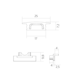 BLine E-S-IN01 Endkappe schwarz für Profil P-S-IN01 u. Abd. C-S-01 o. Bohrung